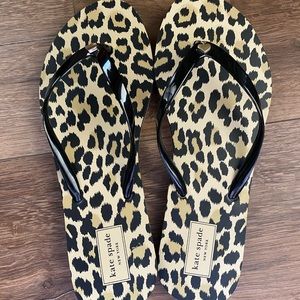 Kate Spade Leopard Flip Flops
